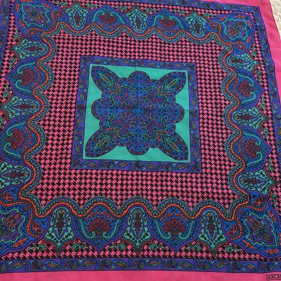 Axcess Pink and Blue Paisley Scarf - Picture 3 of 9